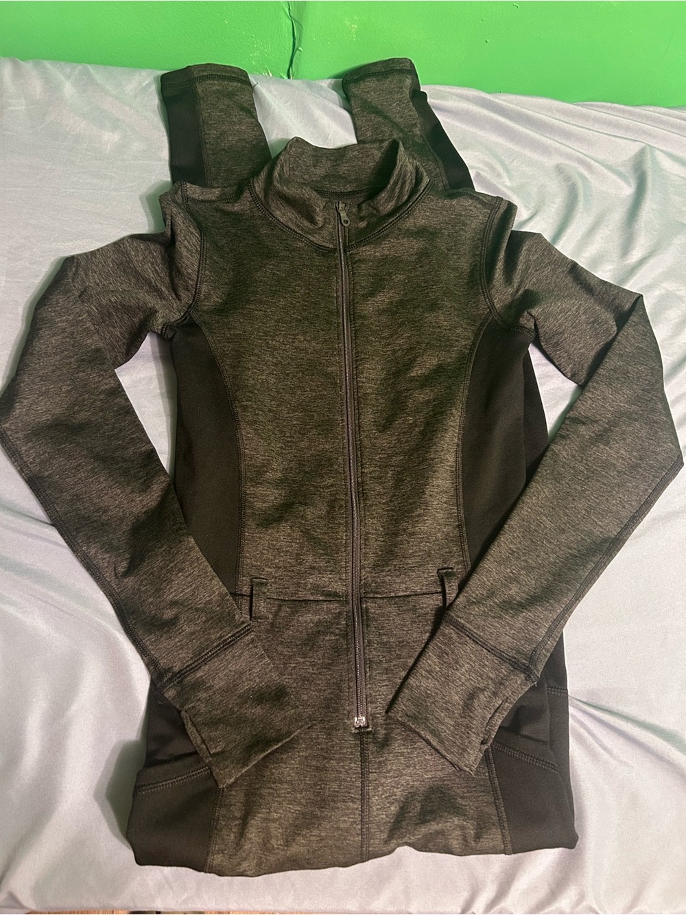 aerie Offline Chillside bodysuit in Dark Charcoal size extra small